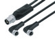 Binder 77-9829-3408-50003-0200 Connecting Cables Connecting cable, Contacts: 4/3, unshielded, moulded on the cable, IP67, PUR, black, 3 x 0.34 mm², 2 m | American Cable Assemblies