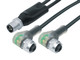 Binder 77-9829-3634-50003-0200 Connecting Cables Connecting cable, Contacts: 4/3, unshielded, moulded on the cable, IP68, PUR, black, 3 x 0.34 mm², 2 m | American Cable Assemblies