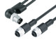 Binder 77-9827-3430-50003-0100 Connecting Cables Connecting cable, Contacts: 4/3, unshielded, moulded on the cable, IP67, PUR, black, 3 x 0.34 mm², 1 m | American Cable Assemblies