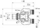Binder 79-5232-90-04 Connecting Cables Twin distributor, Contacts: 4/3, unshielded, pluggable, IP68, UL, M8x1,0