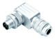 Binder 99-1535-820-05 M12-B Male angled connector, Contacts: 5, 6.0-8.0 mm, shieldable, wire clamp, IP67 | American Cable Assemblies