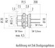 Binder 76-0534-1011-00105-0200 M12-B Female panel mount connector, Contacts: 5, unshielded, single wires, IP68, UL, PG 9, front fastened