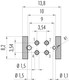 Binder 09-0732-601-04 M12-D Female panel mount connector, Contacts: 4, shieldable, SMT, IP67, for SMT