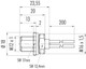 Binder 09-0687-700-03 M12-S Male panel mount connector, Contacts: 2+PE, unshielded, single wires, IP68, UL, M16x1,5