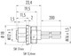 Binder 09-0692-700-04 M12-S Female panel mount connector, Contacts: 3+PE, unshielded, single wires, IP68, UL, VDE, M16x1,5