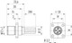 Binder 09-0631-070-04 M12-T Square male panel mount connector, Contacts: 4, unshielded, single wires, IP40, UL