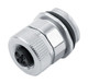 Binder 99-0634-500-04 M12-T Female panel mount connector, Contacts: 4, unshielded, screw clamp, IP68, UL, VDE, M20x1,5 | American Cable Assemblies