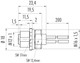 Binder 09-0632-700-04 M12-T Female panel mount connector, Contacts: 4, unshielded, single wires, IP68, UL, VDE, M16x1,5