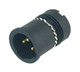 Binder 09-2431-09-03 M12-US Male receptacle, Contacts: 2+PE, unshielded, solder, IP67, UL | American Cable Assemblies