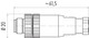 Binder 99-2429-14-03 M12-US Male cable connector, Contacts: 2+PE, 4.0-6.0 mm, unshielded, screw clamp, IP67, UL