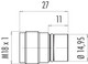 Binder 09-0441-50-04 M18 Male receptacle, Contacts: 4, unshielded, solder, IP67