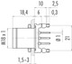 Binder 09-0441-90-04 M18 Male panel mount connector, Contacts: 4, unshielded, THT, IP67, front fastened