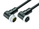 Binder 77-1434-1427-50005-0200 7/8" Connecting cable male angled connector - female angled connector, Contacts: 4+PE, unshielded, moulded on the cable, IP68, UL, PUR, black, 5 x 1.50 mm², 2 m | American Cable Assemblies
