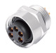 Binder 09-2446-330-03 7/8" Female panel mount connector, Contacts: 2+PE, unshielded, THT, IP68, UL, VDE | American Cable Assemblies
