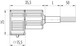 Binder 34-5734-300-000 Size C Female solenoid valve connector, Contacts: 2+2PE, unshielded, moulded on the cable, IP67, PUR, black, 3 m