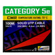 Shaxon SH-UL625-8BU-100M Category 5e, 4 Pair Solid, 100 Meter Box, PVC Jacket, Blue| American Cable Assemblies