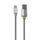 Shaxon SH-USB2MCAMM01MSS-B USB, Micro B Male To USB A Male, 1 Meter, Stainless Steel Jacket| American Cable Assemblies
