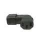 Right Angle IEC C13 to IEC C14 Plug Adapter