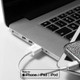 YC Cables YCGM-LT-6INCH MFi Lightning to USB A 2.0 Charging and Syncing Cable  (3 Lengths Available)