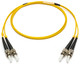 Camplex SMXD9-ST-ST-001 Premium Bend Tolerant Armored Fiber Patch Cable Single Mode Duplex ST to ST - Yellow - 1 Meter | American Cable Assemblies