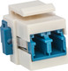 Camplex CMX-KP-3002 Keystone Coupler - Fiber Optic LC to LC Duplex Single Mode- Blue and White | American Cable Assemblies