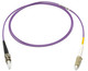 Camplex MMXSM4-ST-LC-001 OM4 Bend Tolerant Multimode Simplex ST to LC Armored Fiber Patch Cable - Purple - 1 Meter | American Cable Assemblies
