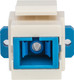 Camplex CMX-KP-3003 Keystone Coupler - Fiber Optic SC to SC Simplex Single Mode-Blue and White