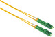 Camplex SMD9-ALC-ALC-001 APC LC to APC LC Premium Bend Tolerant Single Mode Duplex Fiber Patch Cable - Yellow - 1 Meter | American Cable Assemblies