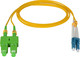 Camplex SMD9-ASC-LC APC SC to UPC LC Premium Bend Tolerant Single Mode Duplex Fiber Patch Cable - Yellow