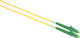 Camplex SMS9-ALC-ALC-001 APC LC to APC LC Bend Tolerant Single Mode Simplex Fiber Patch Cable - Yellow - 1 Meter | American Cable Assemblies