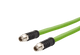 Metz Connect  M12 Industrial Ethernet cable, X-coded,
M12 plug straight - M12 plug straight, torsion, PUR | American Cable Assemblies