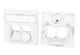 Metz Connect 860023-02-I Central plate 50 x 50 mm 2 port, pure white, E-DAT C6 | American Cable Assemblies