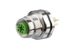 Metz Connect MMW370A1A1 PC board jack M12, D-coded, 4-pole, IP67,
through hole mounting | American Cable Assemblies