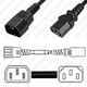 IEC320 C14 Male Plug to C13 Connector 2.0 meters / 6.5 feet 10A/250V H05VV-F3G0.75 & 18/3 SJT & HVCTF1.0 Black - Power Cord