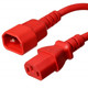 Iron Box IBX-2805-XX C14 to C13 Power Cords, Red, 10A, 250V, 18/3 SJT | American Cable Assemblies
