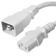 Iron Box IBX-1625-XX C20 to C13 Power Cords, White, 15A, 250V, 14/3 SJT | American Cable Assemblies