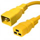 Iron Box IBX-2820-XX C20 to C19 Power Cords, Yellow, 20A, 250V, 12/3 SJT | American Cable Assemblies