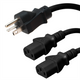 Iron Box IBX-2717-04 5-20P to 2x C13 Splitter Power Cords | American Cable Assemblies