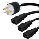 Iron Box IBX-45005-XX 5-20P to 3x C19 Y Splitter Power Cords | American Cable Assemblies