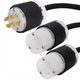 Iron Box IBX-10032-10 L15-20P to 2x L6-30R Splitter Power Cords | American Cable Assemblies