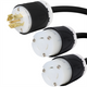 Iron Box IBX-2117-10 L21-20P to 2x L6-20R Splitter Power Cords | American Cable Assemblies