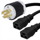 Iron Box IBX-11059 L21-30P to 2x C19 Splitter Power Cords | American Cable Assemblies