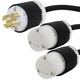 Iron Box IBX-2142-10 L21-30P to 2x L5-30R Splitter Power Cords | American Cable Assemblies