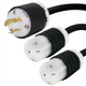 Iron Box IBX-48015202-10 L5-20P to 2 x 5-20R Splitter Power Cords | American Cable Assemblies