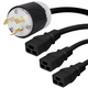 Iron Box IBX-20450-XX L5-30P to 3 x C19 Splitter Power Cords | American Cable Assemblies