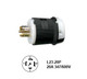 Iron Box HBL2531 Hubbell L23-20P Twist-Lock® Plug 20A/3ØY 347/600V | American Cable Assemblies