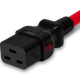 zLock-zC20-12-aC19-0.6mRD -  zLock Power Cord, Locking C20 to Locking C19, 12AWG x 0.6Meter, RED | American Cable Assemblies