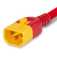 VL1413-A-048-RED - 4FT Red V-Lock IEC320 C14 Locking to IEC320 C13 Locking 10A 250V | American Cable Assemblies