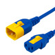 VL1413-A-018-BLU - 1.5FT Blue V-Lock IEC320 C14 Locking to IEC320 C13 Locking 10A 250V | American Cable Assemblies