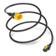 VL1413-A-018 - 1.5FT Black V-Lock IEC320 C14 Locking to IEC320 C13 Locking 10A 250V | American Cable Assemblies